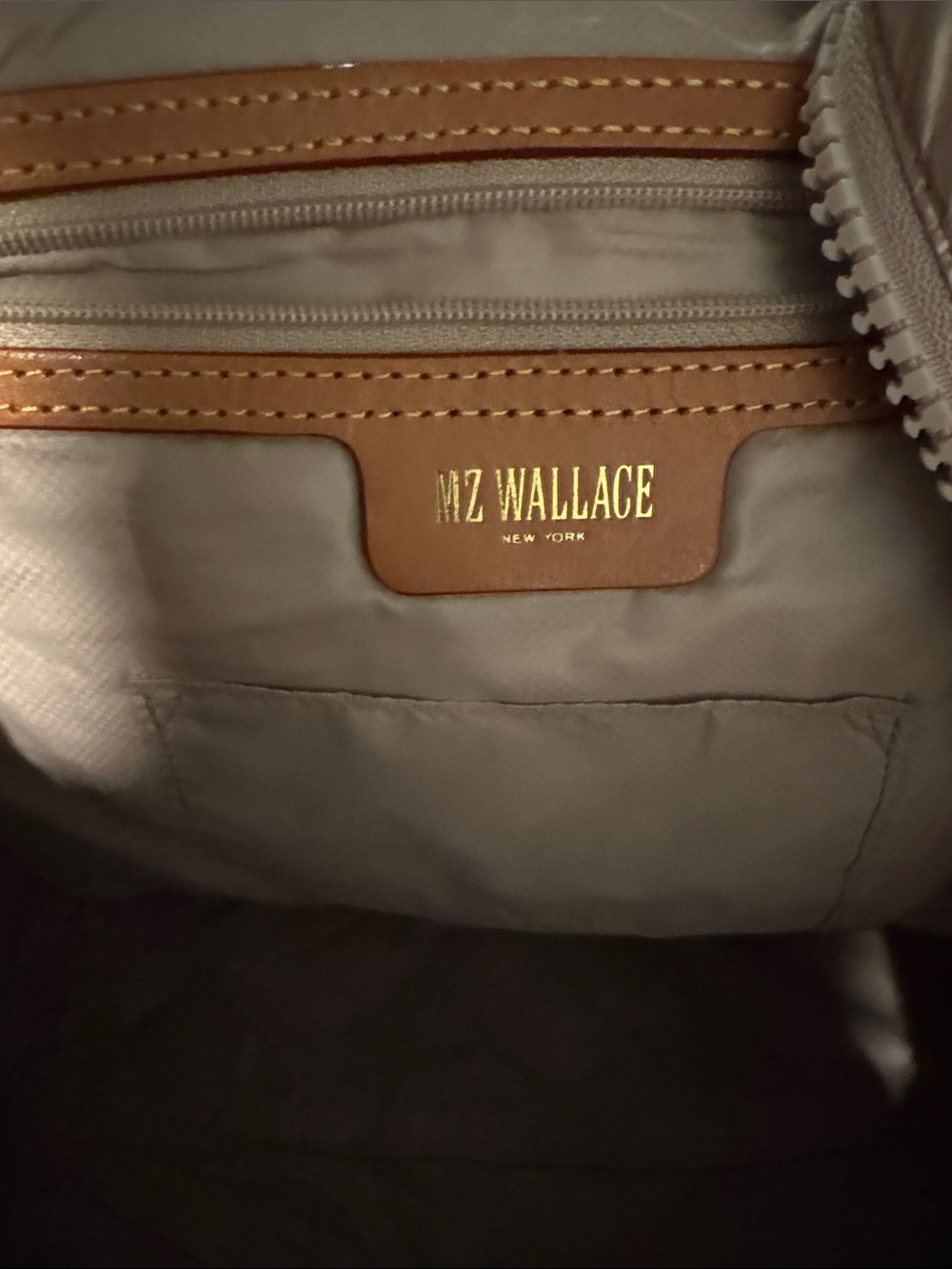 MZ Wallace Pink Blush Metallic Tote with detachable zipper pouch - Picture 6 of 9